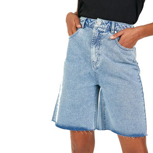 Pantalones vaqueros de mezclilla a la moda para mujer, shorts de mezclilla holgados y desgastados de cintura alta para verano, precio razonable, servicio OEM - Product Image 6