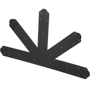 Piastre di connessione per tralicci in acciaio da 4 mm/0,16 pollici, verniciate a polvere nera, con passo 12:12, per tralicci decorativi e connettori a traliccio - Product Image 5