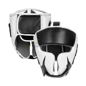Customizable High Quality Leather Laced Boxing <b>Training</b> Safety Breathable Black Winning <b>Head</b> Guard Martial Arts Fitness - Product Image 1