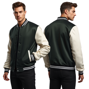 Chaqueta Varsity Premium para Hombre con Botones a Presión, Estilo Urbano - Product Image 2
