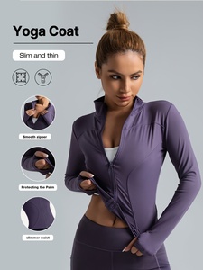 Soft Stretch Yoga <b>Jacket</b> Womens Lightweight Running Gym <b>Workout</b> Fitness Sportswear Custom Logo OEM ODM Private Label Bulk Manufa - Product Image 6
