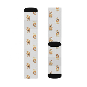 Full Color Sublimation Crew <b>Socks</b> Spandex Polyester Cotton Blend Quick Dry Men's Casual <b>Winter</b> Athletic <b>Socks</b> - Product Image 4
