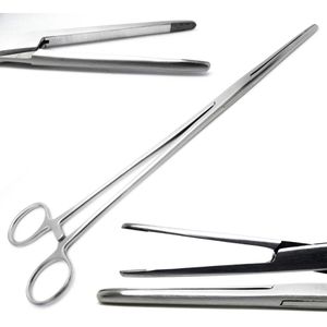 Pinzas Hemostáticas TC Kelly de 10 Pulgadas, Rectas, Pinzas Quirúrgicas Veterinarias, Pinzas Hemostáticas de Acero Inoxidable, Certificación OEM CE - Product Image 1