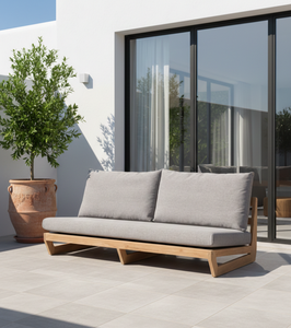 Canapé d'extérieur Mora 2 places, fabriqué en teck indonésien de qualité supérieure pour les distributeurs internationaux et les fournisseurs de meubles en gros - Product Image 3