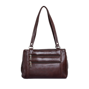 Bolso de Mano Cruzado de Gran Capacidad con Cierre de Cremallera y Patrón de Piel de Cocodrilo, en Cuero Genuino Vintage, con Forro de Poliéster para Mujer - Product Image 5