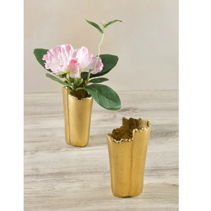 Jarrón de Aluminio Moderno, Elegante y Duradero, con Acabado Antiguo, Hecho a Mano, Decoración de Mesa para Sala de Estar, Juego de 2 - Product Image 1