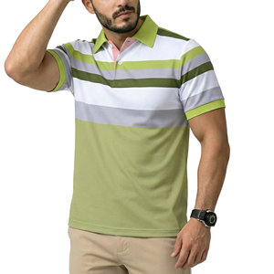 Polo de sport pour hommes en gros, manches courtes, color block, coupe athlétique, respirant, personnalisable - Product Image 4