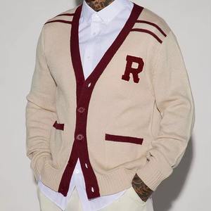 Cardigan en tricot tendance coupe ajustée, col montant, mélange de laine, chaud, pour l'hiver, avec fermeture boutonnée et manches longues - Product Image 4