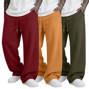Pantalon de survêtement ample pour homme en molleton de coton, coupe athlétique douce et confortable, idéal pour le quotidien et la salle de sport - Product Image 4