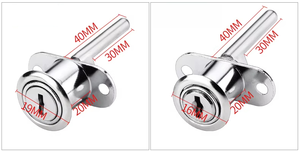 288-19 Kẽm hợp kim đồ nội thất khóa tủ văn phòng tủ phía trước 3 Kết nối Bàn ngăn kéo khóa - Product Image 4