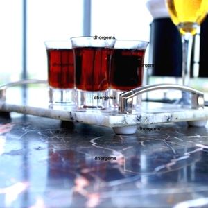 Plateau de service en marbre naturel de haute qualité, personnalisé par un fabricant professionnel, plateau de présentation de bijoux en marbre, plateau de vanité - Product Image 3