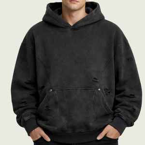Bulk Production Custom Cotton Fleece Hoodies Wholesale OEM Manufacturer Private <b>Label</b> Heavyweight Pullover Supplier - Product Image 2
