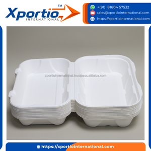 Meilleur prix pour les contenants alimentaires en bagasse à clapet, 1 compartiment, compatibles micro-ondes, en vrac, 500 pièces par carton, pour l'industrie de la restauration - Product Image 4