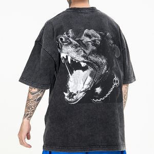 Customize Printing Men's Shirt Baggy Men's <b>T</b>-Shirt Baggy shirt Oversized women's <b>T</b>-Shirts Wholesale Light Wash <b>T</b>-Shirt O-Neck - Product Image 1