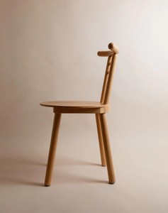 Premium Solid Teak Wood Dining Chair Circular Seat Side Chair with Curved Bow Backrest - Product Image 4