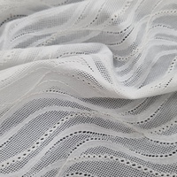 Tissu en dentelle extensible motif vague abstraite, léger, en nylon et élasthanne, 150 cm, découpe libre, maille chaîne, pour vêtements et sous-vêtements, qualité coréenne supérieure