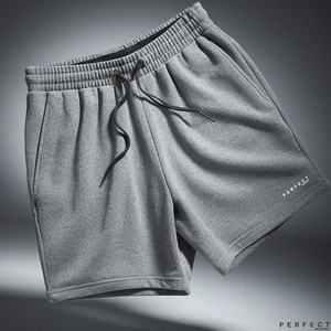 Shorts de sport décontractés pour homme, logo imprimé sur le devant, 100% coton, respirant, coupe-vent, haute qualité - Product Image 6