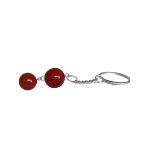 Llavero de cristal de alta calidad, cuentas redondas de cornalina roja, llavero de piedra natural, regalos para mujeres, venta al por mayor - Product Image 6