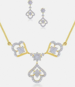 Conjunto de Collar con Colgante de Diamante Cultivado en Laboratorio con Certificado IGI de Excelente Calidad para Mujer, Regalo para Fiestas y Bodas - Product Image 3