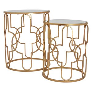 Multi-Purpose Modern Metal Nesting Coffee <b>Tables</b> Set with Durable Powder Coated Surface Eco-Friendly for Home and Office Use - Product Image 4