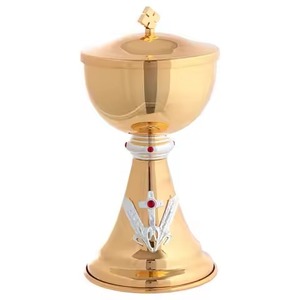 Elegante Ciborio de Latón para la Comunión, Porta Hostias para Ceremonias Religiosas en Iglesias - Product Image 4