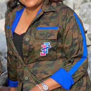 Veste utilitaire camouflage pour femmes Jack and Jill, logo brodé, boutonnée, imperméable, 100% coton, grandes tailles, OEM, vente en gros - Product Image 2