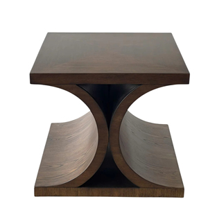 Mesa Auxiliar de Diseño en Madera, Madera Maciza con Chapa de Fresno, Estilo Moderno para Dormitorio, Sofá, Sala de Estar, Mesita de Noche - Product Image 1