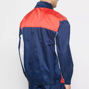 Veste de pluie pour homme, style sportif, coupe-vent, demi-zip, col montant, polyester, respirante, pour l'automne, avec blocs de couleur - Product Image 3