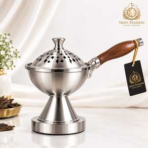 Stainless Steel Incense Burner <b>Candle</b> Holder Stand Arabic Mabkhara Bakhoor Burner Metal Aroma Fragrance Diffuser - Product Image 2