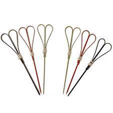AVAILABLE OEM 12cm Natural Bamboo Skewers Knotted Cocktail Picks for Fruit Appetizer Finger Food Decoration - Product Image 3