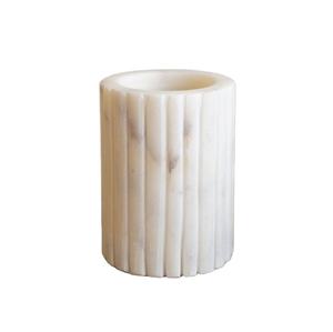 Organizador de baño moderno hecho a mano, soporte para cepillo de dientes de mármol blanco Natural, elegante, acanalado, de lujo, minimalista, esencial diario - Product Image 1