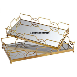 Bandeja de Metal con Acabado Dorado de Diseño Creativo Superior, Bandeja de Exhibición de Dulces y Postres con Gemas de Resina, para Uso en la Cocina - Product Image 5