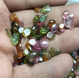 Natural Gemstone Multi-Color Tourmaline Rose Cut <b>Free</b> 1-2.5 Cts Slices IGI Certified Customizable <b>Weight</b> Coszcatl Exports - Product Image 4