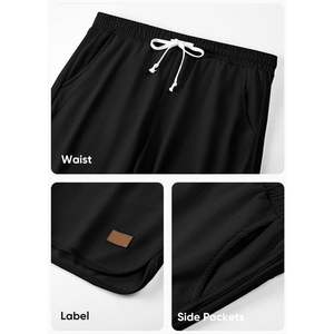 Shorts plissés pour homme sur mesure, taille XXS, en velours côtelé, polyester, sergé, tissé, tricoté, bermuda long, à carreaux, rayé, avec cordon de serrage, logo - Product Image 3