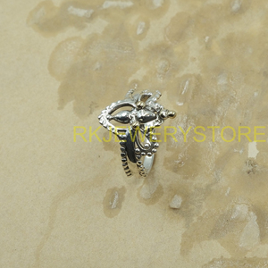 Vintage Handmade Filigree <b>Ring</b> 925 <b>Silver</b> Brass Gothic Floral Crown Design <b>Statement</b> Jewelry Gift for Women Girlfriend mom Her - Product Image 6