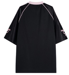 T-shirt décontracté ample pour femme en polyester/coton, nouveau style américain, jersey uni sportif, tricoté tendance, manches courtes d'été - Product Image 4