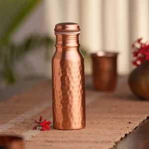 Vaso de Cobre Puro con Tapa de Rosca, Diseño Clásico, Gran Capacidad, Portátil, Ecológico, para Beber Directamente, para Viajes, Gimnasio, Hogar, Caja de Regalo - Product Image 2