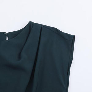 Elegante Vestido Largo sin Mangas para Mujer, con Paneles en Contraste, Corte Holgado, Casual, de Verano, para Fiesta o Evento Nocturno - Product Image 5