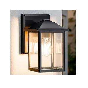 Lámpara de Pared Metálica Rectangular de Alta Calidad con Pantalla de Vidrio Transparente, Decorativa para Jardín - Product Image 3