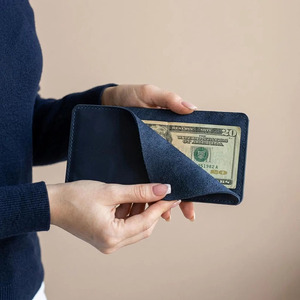 Premium Leather Cash <b>Envelope</b> Customizable Design All-Season Use Multi-functional Features Secure Zipper Organized Interior - Product Image 2