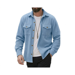 Camisas Formales de Oficina Personalizadas para Hombre, Cuello Camisero, Manga Larga, Estampadas, de Sarga Tejida, Ecológicas, Antiarrugas, para Primavera - Product Image 3