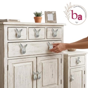 Poignée de meuble en fonte en forme de tête de lapin, style moderne, pour tiroir de cuisine et salon, écologique, forme originale, durable - Product Image 2
