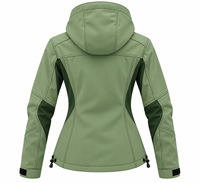 Veste Softshell Technique Femme Olive/Sauge la Plus Vendue, Imperméable, à Capuche, avec Poches Zippées – Fournisseur en Gros pour Marques Privées