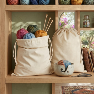 Premium Cotton <b>Drawstring</b> Storage <b>Bag</b> Reusable Eco Friendly Multipurpose Gift Packaging Travel Organizer Pouch Natural <b>Bag</b> - Product Image 3