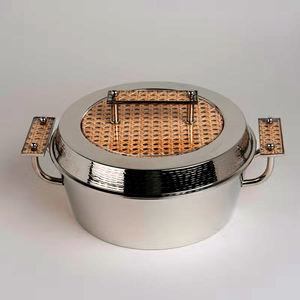 Plat à gratin en acier inoxydable pour fondue, diamètre 20 cm, écologique, compatible lave-vaisselle, fournitures en gros - Product Image 1