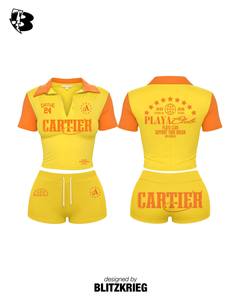 Conjunto a juego Pink Black Playa Club |   Polo Corto y Pantalones Cortos |   Ropa de Playa para Mujer, Estilo Urbano, Marca Privada OEM - Product Image 3