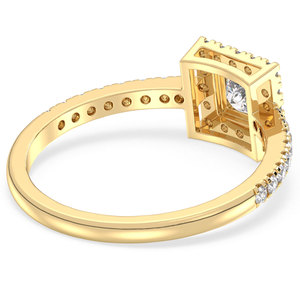Bagues de fiançailles REYES en moissanite certifiée GRA de 0,74 carat, taille princesse, en argent sterling 925, bijoux fins pour femmes - Product Image 4