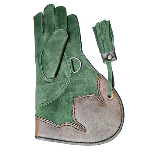 OEM Service Available New Design <b>Long</b> Cuff Left Hand Cow Hide Nubuck Leather Falconry <b>Gloves</b> for Eagle Hunting Carbon Shaft - Product Image 3