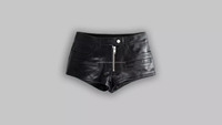 Celana pendek kulit hitam wanita baru nyata lembut kulit domba enam saku mini panas mini celana pendek panjang slim fit
