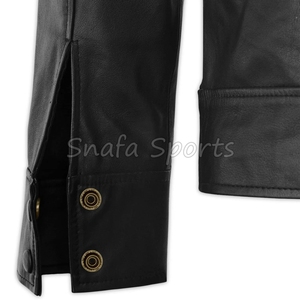 Chaqueta de cuero genuino premium personalizada para hombre, para invierno, ropa exterior de moda, chaquetas elegantes premium en venta - Product Image 4